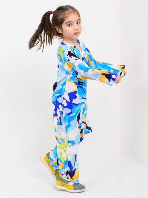 Dreamwave Imported Linen Set (Skyline Burst)